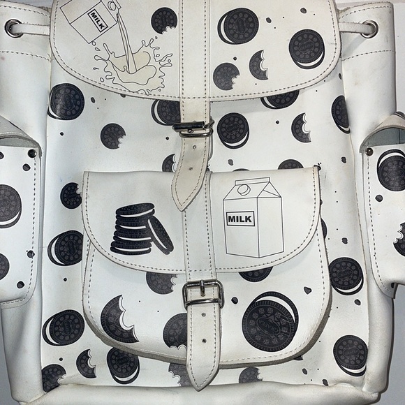 Grafea Leather Oreo Backpack RARE - Picture 2 of 5